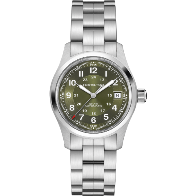 HAMILTON Khaki Field Automatic SS 38MM Green Dial Men's Watch H70455160 - 38 mm