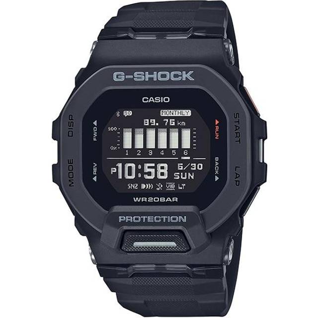 CASIO Men's G-SHOCK GBD-200-1JF [G-SHOCK 20 atm waterproof G-SQUAD] Square Watch Black Resin