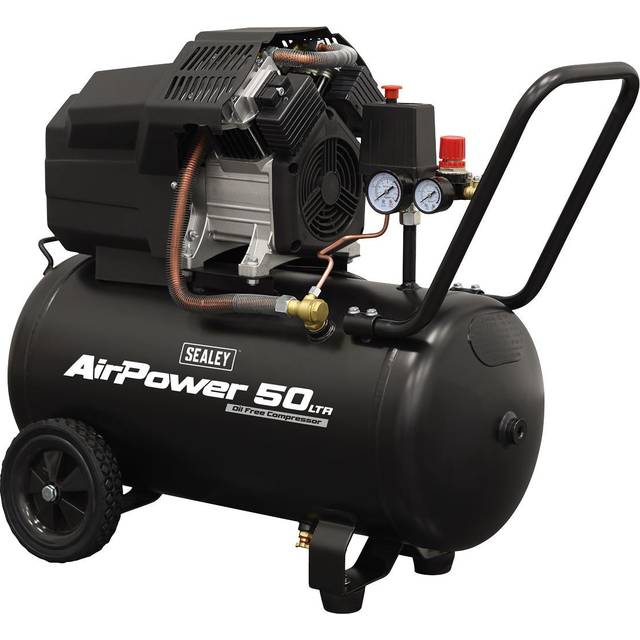 Sealey Air Compressor 50l V-twin Oil Free Direct Drive 3hp 230v Sac5002
