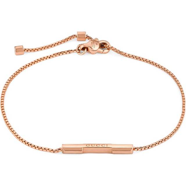 Gucci - 18kt rose gold Link to Love logo bar bracelet - women - 18kt Rose Gold - 15.5 - Pink
