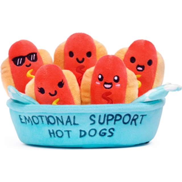 WHAT DO YOU MEME Emotional Support Hot Dogs  Emotional Support Plushies  Cute Stuff  Funny Gifts by Relatable