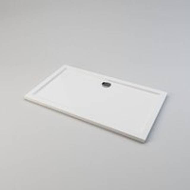 Elegant - White Shower Tray Rectangular Low Profile Shower Tray Resin Shower Base Tray for Shower Enclosure with Free Waste Trap 1400 x 800 x 40 mm