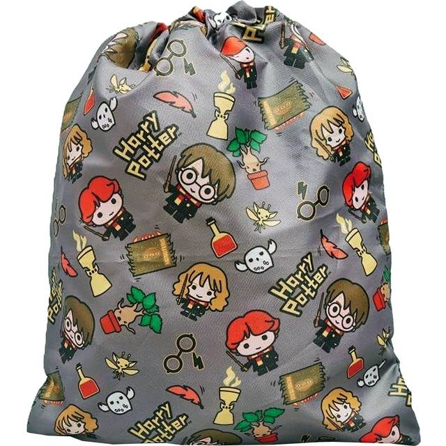 Harry potter charms drawstring bag pull string p.e. gym school swimming grey