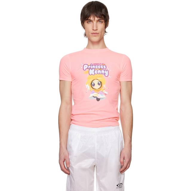 VETEMENTS Pink 'Princess Kenny' Fitted T-shirt - HOT PINK - L