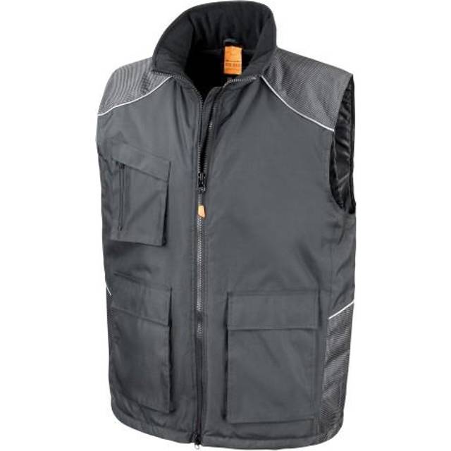 (3XL, Black) WORK-GUARD by Result Mens Vostex Gilet