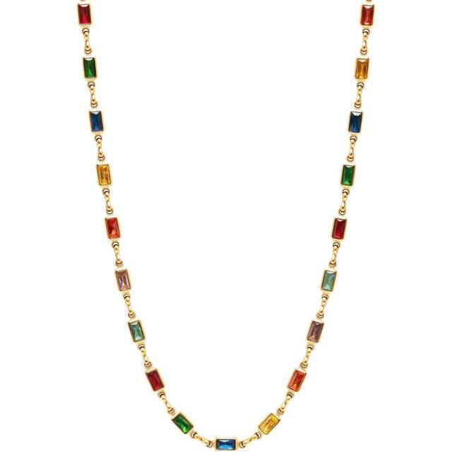 Nialaya Jewelry - Tennis necklace - women - Gold Plated Brass/Cubic Zirconia - One Size