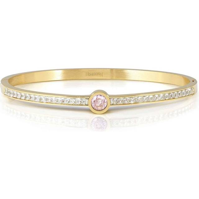 Nomination Pretty Bangles Gold Pink Circle Crystal Small Bangle - 5.6 x 4.8 cm