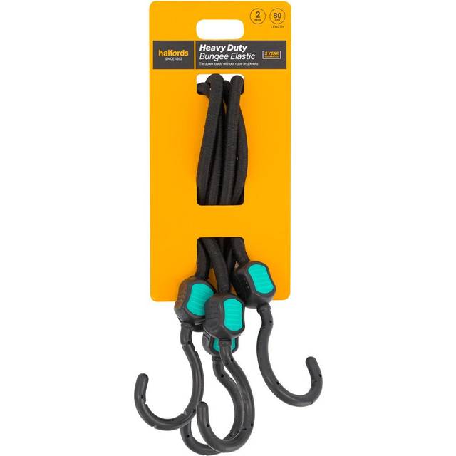 Halfords Essentials Heavy Duty Bungee Elastic 80Cm X2
