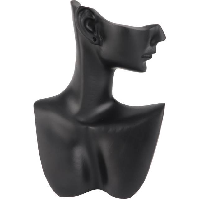 Black Jewelry Display Bust Resin Elegant Necklace Earrings Display Mannequin Stand for Jewelry