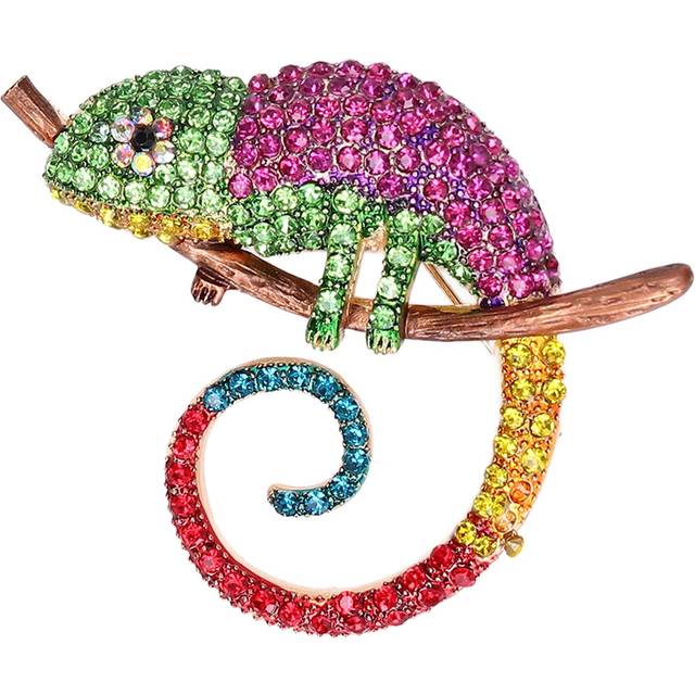Brooch Fashion Design Anole Look Fine Workmanship Beautiful Appearance Light Weight Brooch Pinrose
