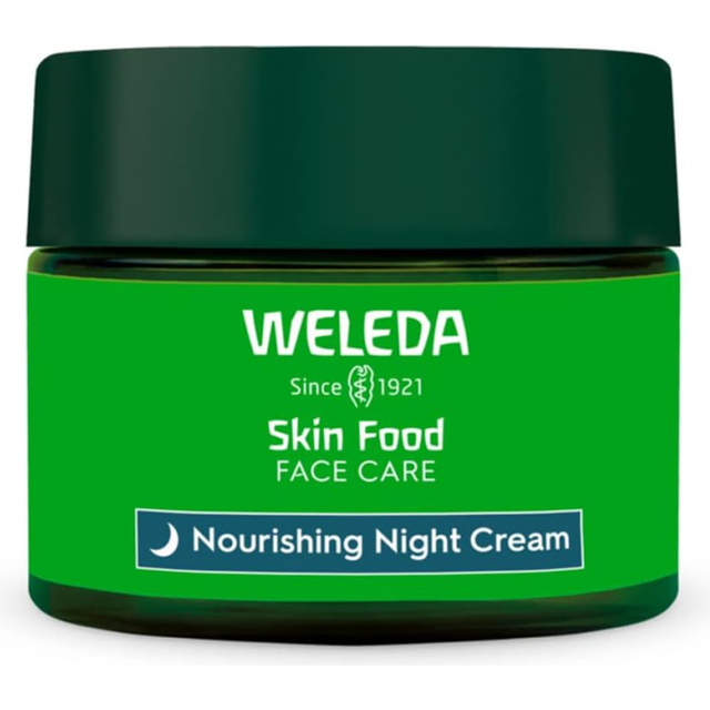 Weleda skin food face night cream, night moisturiser for dry skin, men & women