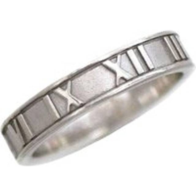 Womens Preloved Atlas Roman Numerals Ring Wo - Silver - Grey - One Size