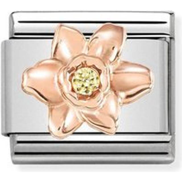 Nomination Classic Rose Gold CZ Daffodil Flowers &amp; Nature Charms