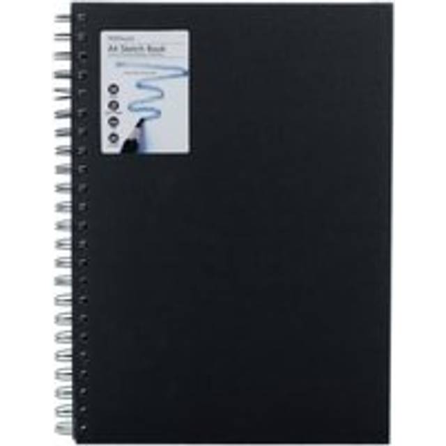 WHSmith Black A4 Sketch Book 50 Sheets