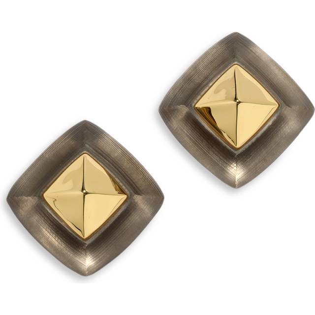 Luminous Lucite Armor Post Stud Earrings - Charcoal - Brooklyn-born Alexis Bittar is the son of two antique-collecting university professors, so his interest in creating costume jewellery at a young age came as no surprise. From the label's light-reflecting, hand-polished Lucite collection, to its high-shine, textured Molten designs, each statement-making piece will be the talking point of your next dinner party.