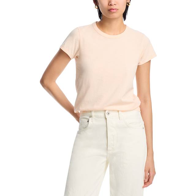 Slub Crewneck Tee - PEACH - Small