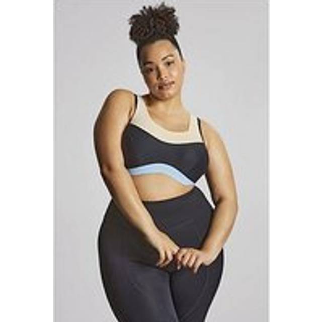 Sculptresse Upbeat Black And Chalk High Impact Wired Non-padded Sports Bra - Black/chalk, Black, Size 38J, Women
