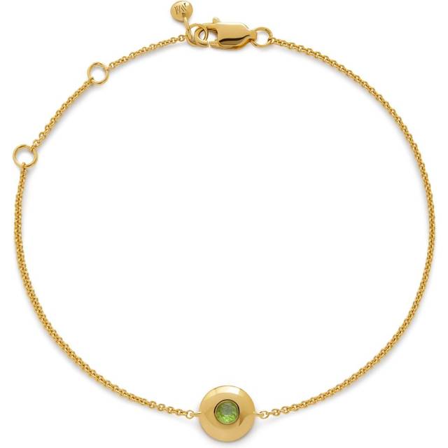 Monica Vinader - 18kt yellow gold vermeil August Birthstone bracelet - women - Gold Vermeil - One Size
