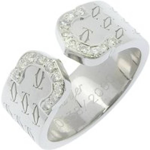 Womens Preloved Love Diamond Ring Wo - Silver - Grey - One Size