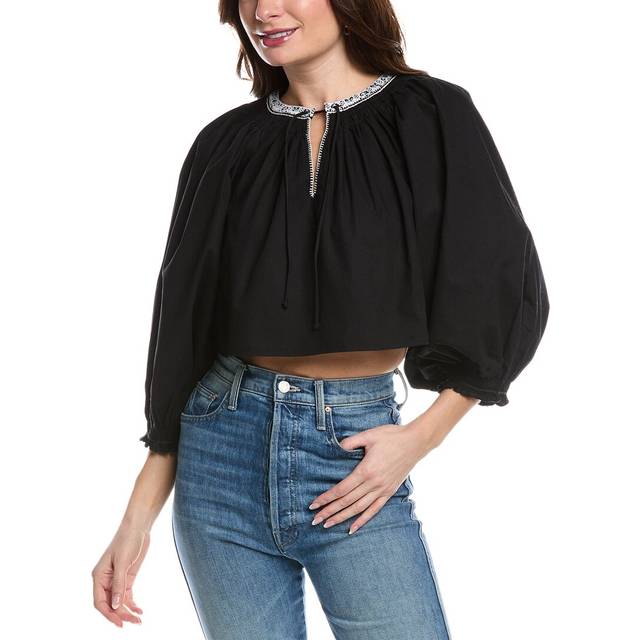 Re/Done Victorian Cut Off Blouse