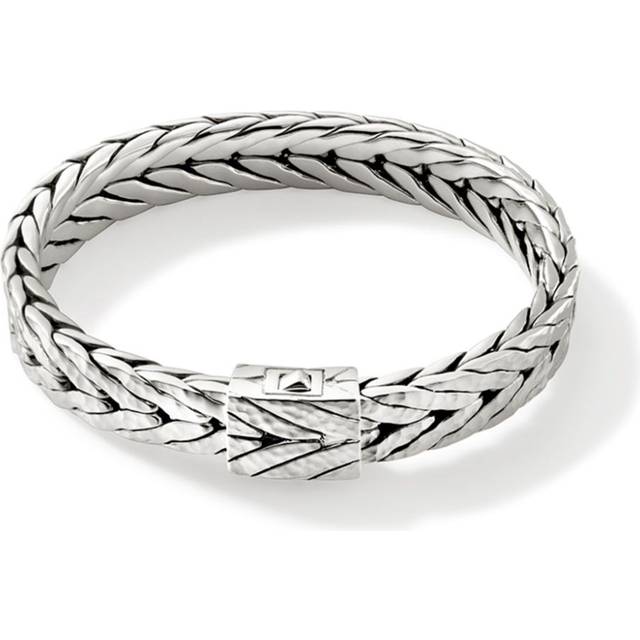 John Hardy - sterling silver hammered bracelet - men - Sterling Silver - L