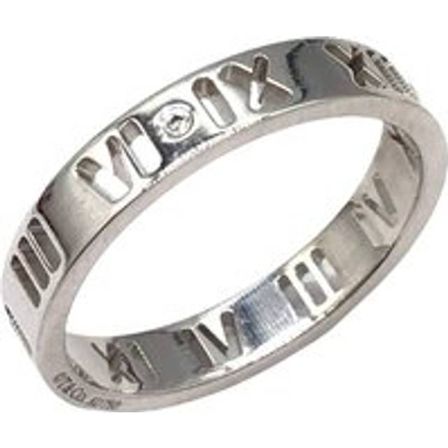 Preloved Atlas Roman Numerals Ring Unisex - Silver - Grey - One Size