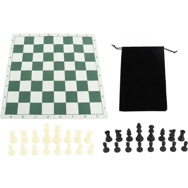 Chess Set PS Plastic for Kids Adults with PU Mat Storage Bag International Board Game