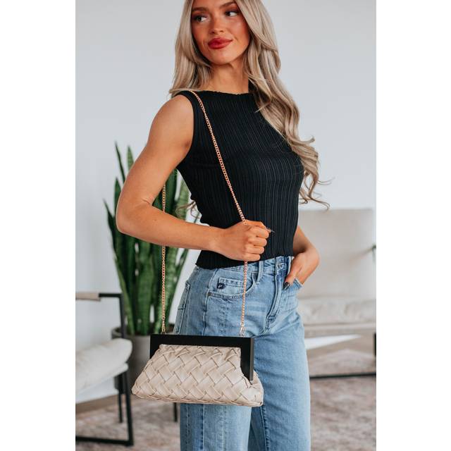 Yensy Woven Clutch Bag