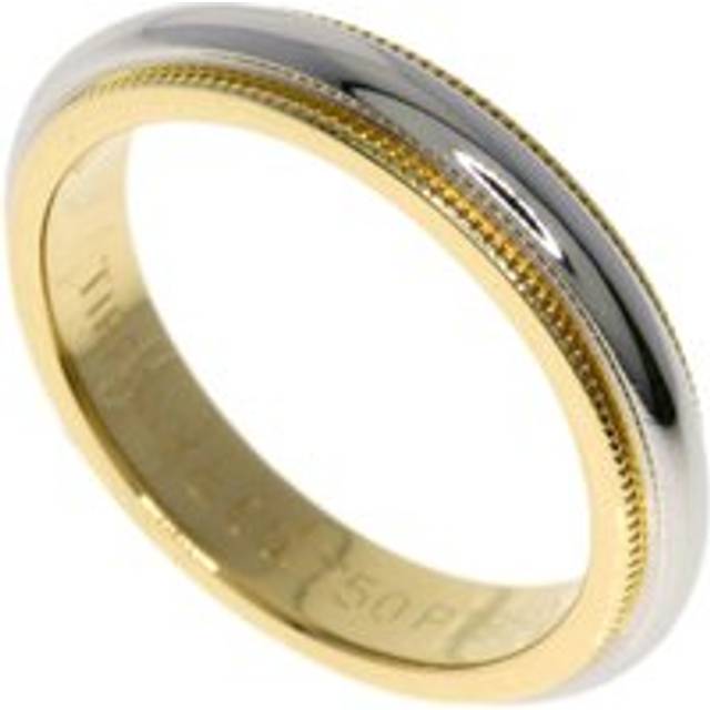 Womens Preloved TwoTone Millgrain Wedding Band Wo - Silver - Grey - One Size