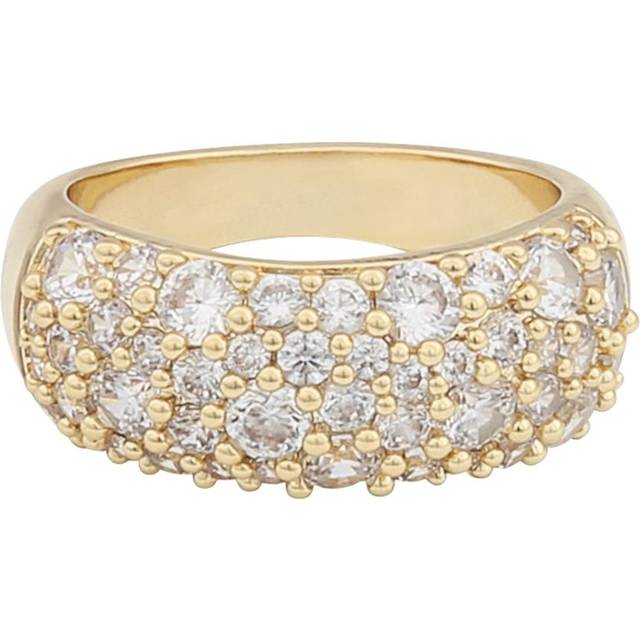 SNÖ Of Sweden Rio Wide Stone Ring Gold Clear L