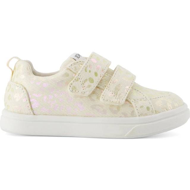 TOMS Kids Cruz Double Strap Trainer - Sneaker in Natural Iridescent Leopard, Size 3