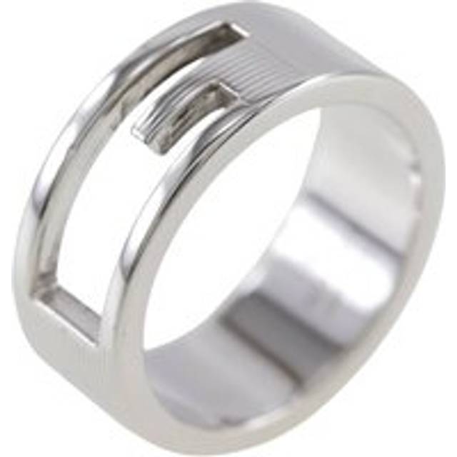 Womens Preloved Interlocking G Ring Silver Wo - Grey - One Size