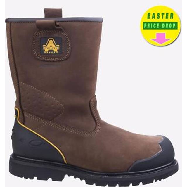 Amblers Safety FS223 Goodyear Welted Waterproof Pull on Industrial Safety Boot M - Brown
