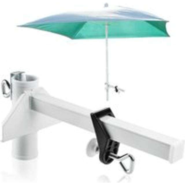 Coocheer - Metal Parasol Stand - Balcony Stand for Parasols - Umbrella Holder for Wide Balcony Railings (28mm-38mm)