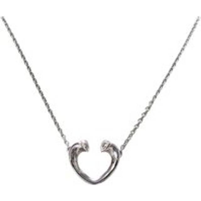 Womens Preloved Heart Pendant Necklace Silver Chain Wo - Grey - One Size