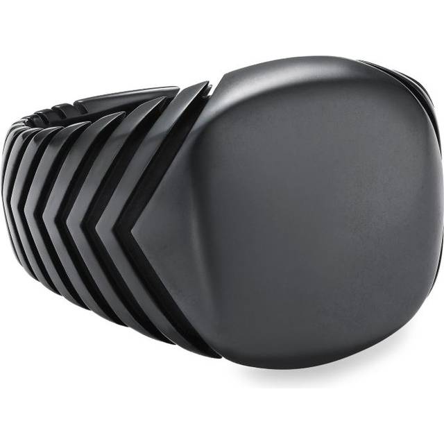 David Yurman - Chevron Signet ring - men - Titanium - 9.5 - Black
