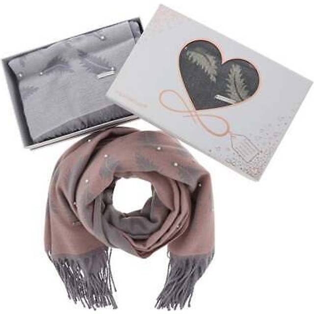 Equilibrium Pearl Feathers Pink Boxed Scarf