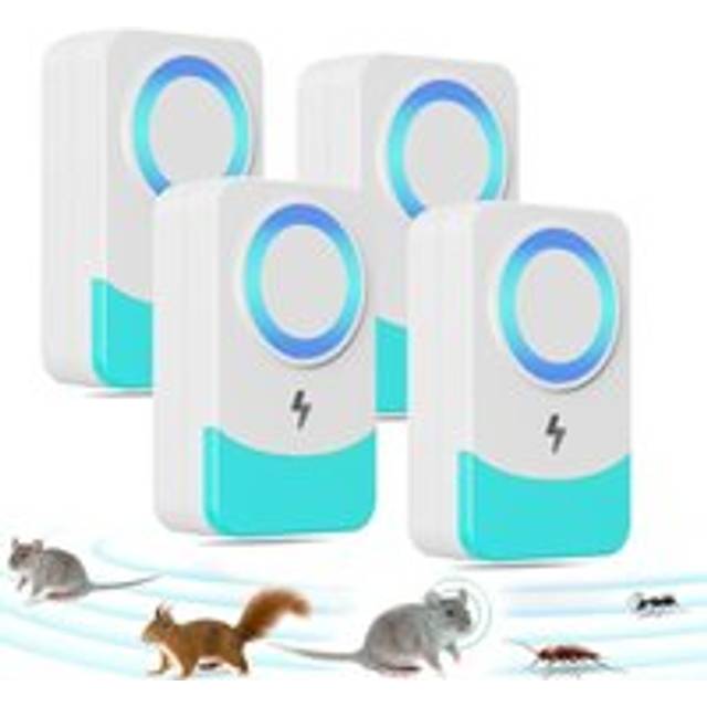 4 Pack Ultrasonic Repellent Anti Rodent Insects, 60/s Frequency of Change Powerful Ultrasonic Mouse and Rats for Versatile Occasions Anti Rats, Mice,