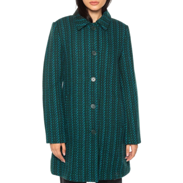 Desigual womens abrig wool coat green l