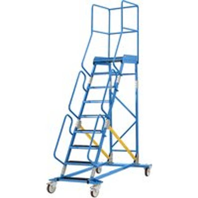eurokraft pro ribbed rubber step insert, ribbed rubber step insert, 9 steps - light blue RAL 5012
