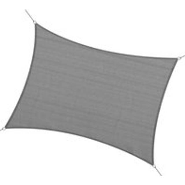 Outsunny 5 x 4m Sun Shade Sail Rectangle Canopy Outdoor Sunscreen Awning with Mounting Ropes for Garden