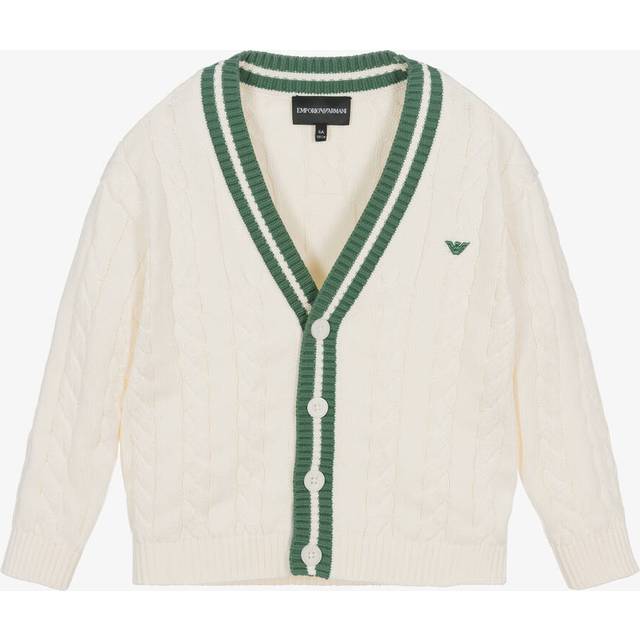 Emporio Armani Ivory Cable Knit Cardigan - 16 year