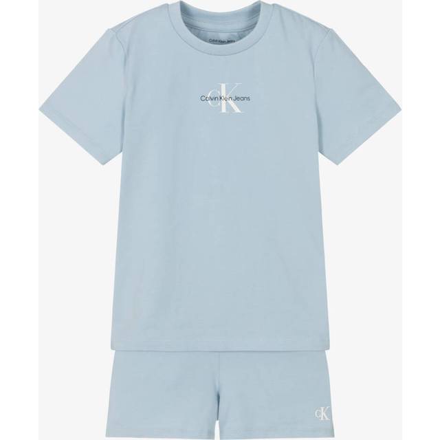 Calvin Klein Boys Blue Cotton Shorts Set - 12 month