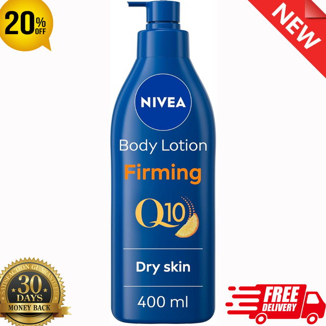 Nivea q10 + vitamin c firming body lotion for dry skin, 400 ml