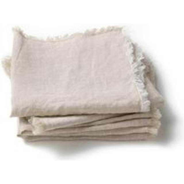 Set of 4 Yastigi 100% Washed Linen Napkins - Natural - PACK OF 4