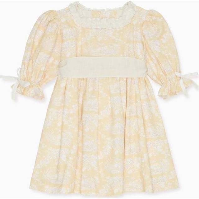 Yellow Toile Silas Girl Dress - 2Y