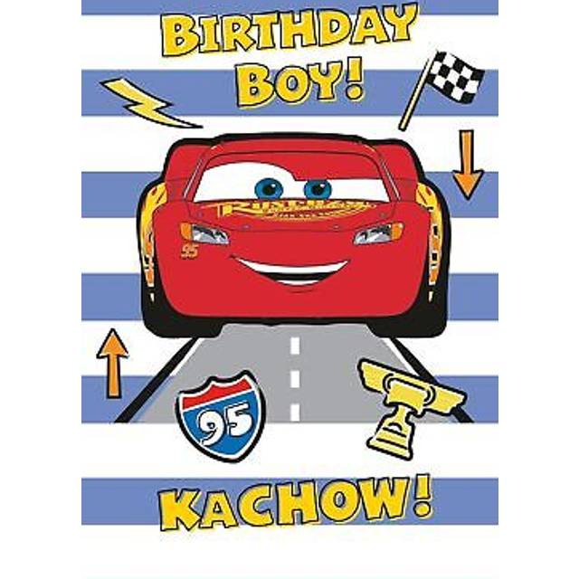 Disney pixar cars lightning mcqueen birthday card kids boys son nephew friend