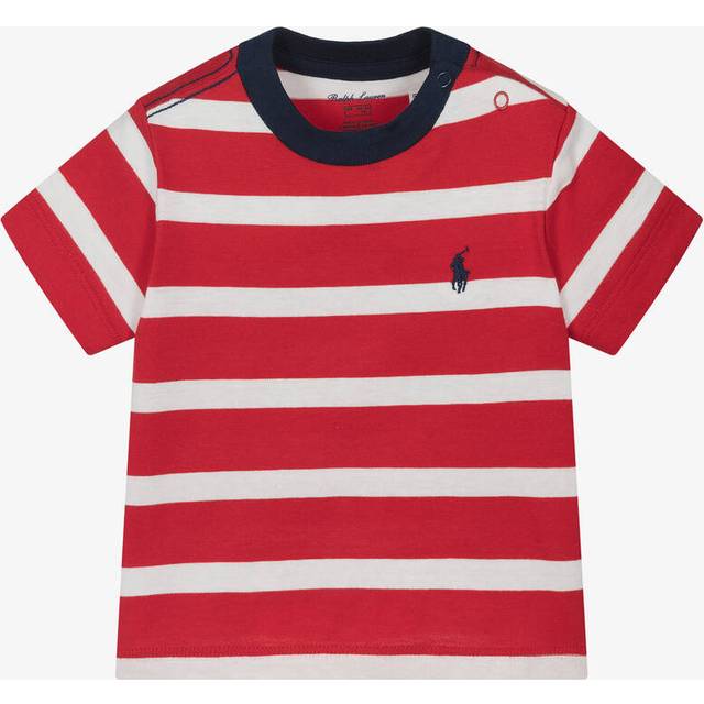 Ralph Lauren Baby Boys Red Stripe Cotton T-Shirt - 12 month