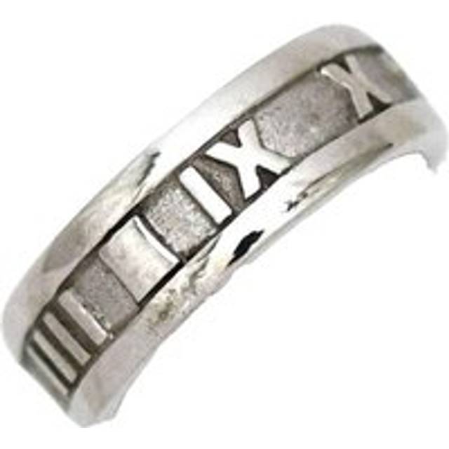 Preloved Atlas Roman Numeral Ring Unisex - Silver - Grey - One Size