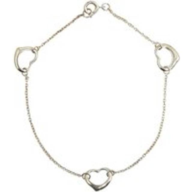 Womens Preloved Three Heart Charm Bracelet Silver Model Wo - Grey - One Size